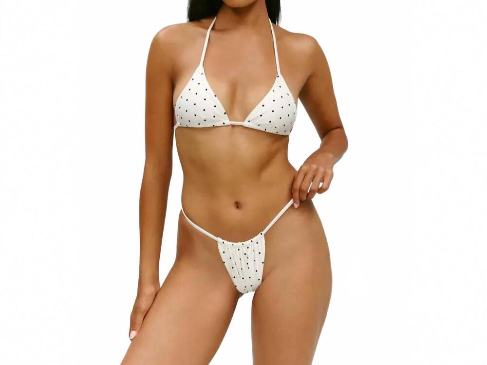 NEW FRANKIES BIKINIS lorenze adore satin bikini bottom in bride to be